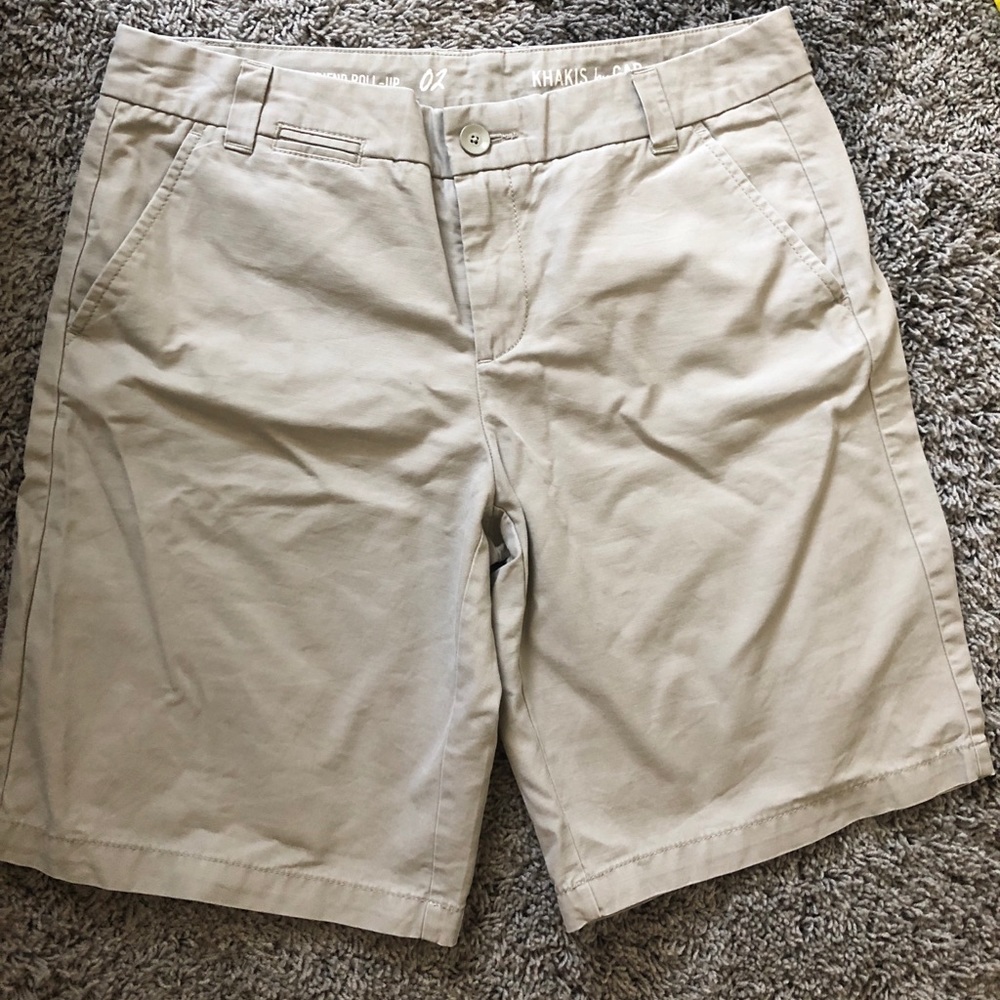 GAP boyfriend rollup khakis sz 2
